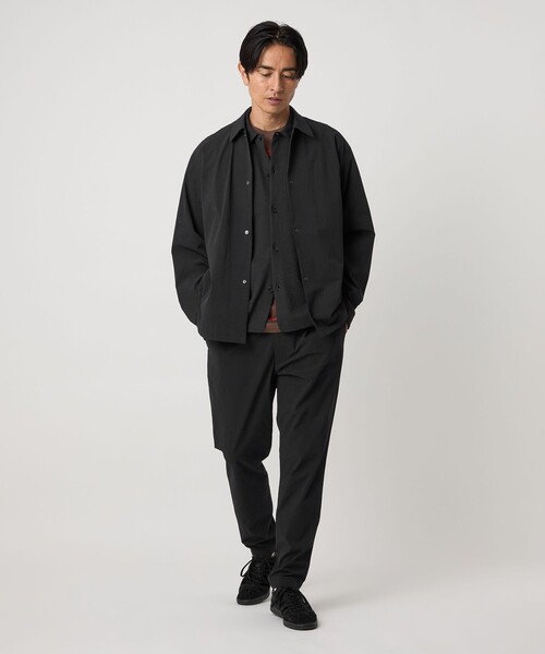 人気◎美品★ユナイテッドアローズ　360°イージーパンツ　1.1万　XL 　黒 360°MASTER 1プリーツ テーパード イージーパンツ -セットアップ
