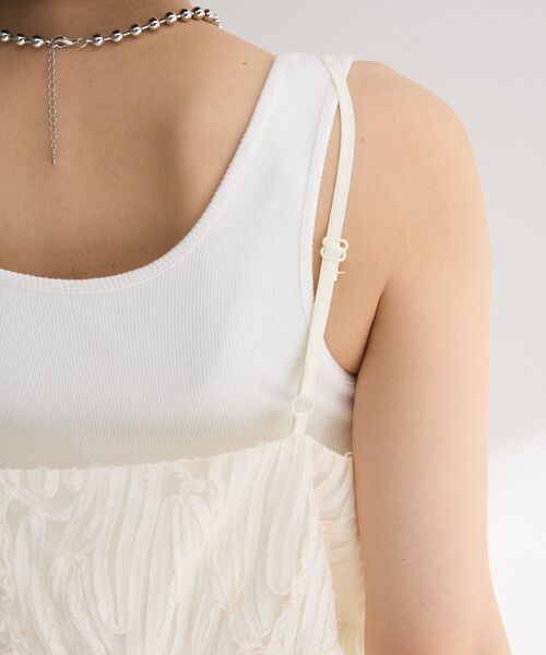 Green　Parks（グリーンパークス）の「テープ刺繍ビスチェ（ベスト・レディース・アイボリー/ブラック・FREE）」の10枚目の写真