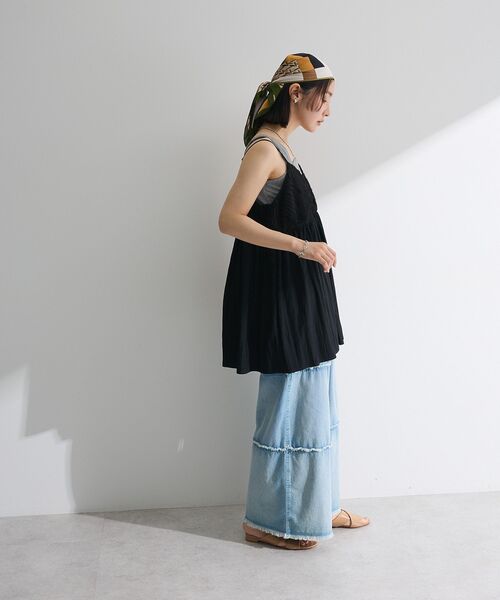 Green　Parks（グリーンパークス）の「テープ刺繍ビスチェ（ベスト・レディース・アイボリー/ブラック・FREE）」の13枚目の写真