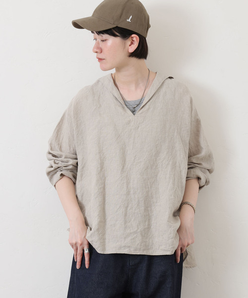 ジャーナルスタンダード　ラックス　SoSUE ソスー　リネン　シャツ　ブラウス JOURNAL STANDARD LUXE シャツ ブラウス ソフトリネン セーラー