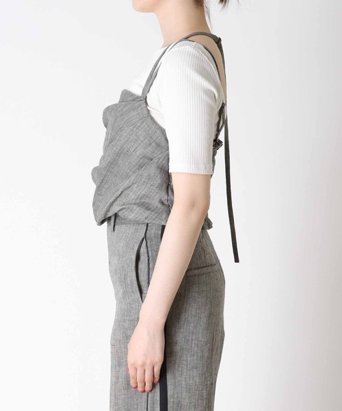 TITE IN THE STORE（ティテ　インザ　ストア）の「【VERSEAU/ヴェルソー】バルーンドレープキャミ（シャツ/ブラウス・レディース・オフホワイト/チャコールグレー・38）」の10枚目の写真