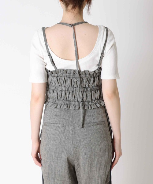 TITE IN THE STORE（ティテ　インザ　ストア）の「【VERSEAU/ヴェルソー】バルーンドレープキャミ（シャツ/ブラウス・レディース・オフホワイト/チャコールグレー・38）」の11枚目の写真