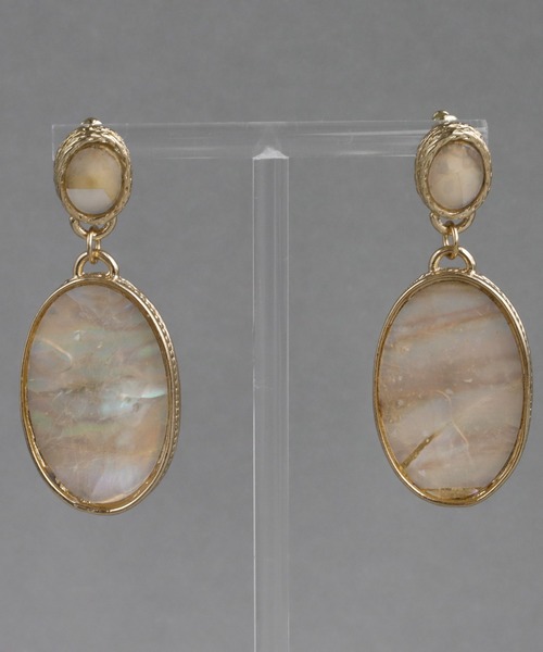 セール】ナチュラルシェルドロップピアス（ピアス（両耳用