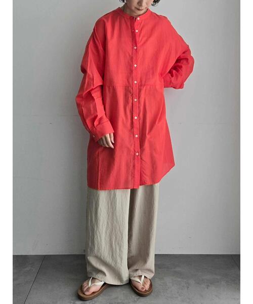 セール】シアーバンドカラーシャツ（シャツ/ブラウス）｜SM2