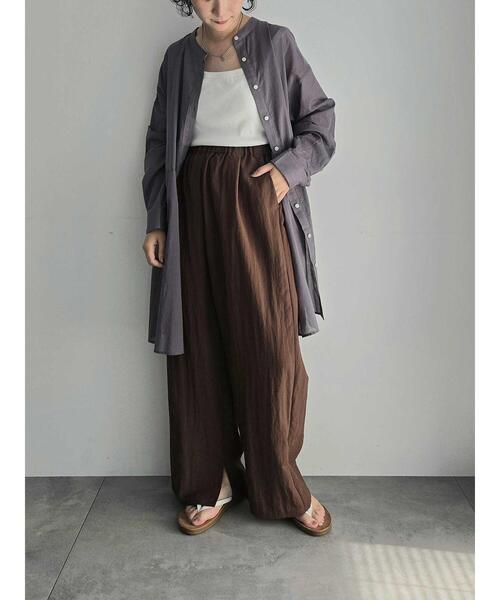 SM2（エスエムツー）の「シアーバンドカラーシャツ（シャツ/ブラウス・レディース・ブルー/オフホワイト/チャコールグレー/オレンジ・F）」の15枚目の写真