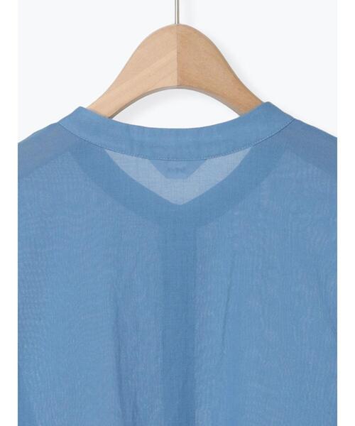 SM2（エスエムツー）の「シアーバンドカラーシャツ（シャツ/ブラウス・レディース・ブルー/オフホワイト/チャコールグレー/オレンジ・F）」の20枚目の写真