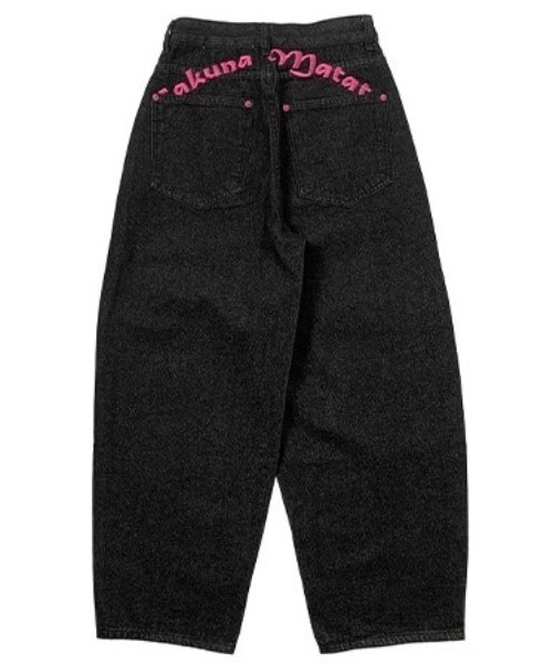 anyonemore(エニワンモア)の「ピンクレタリングバルーンワイド生デニムパンツ(デニムパンツ・レディース・ブラック・LARGE/MEDIUM/SMALL)」の18枚目の写真