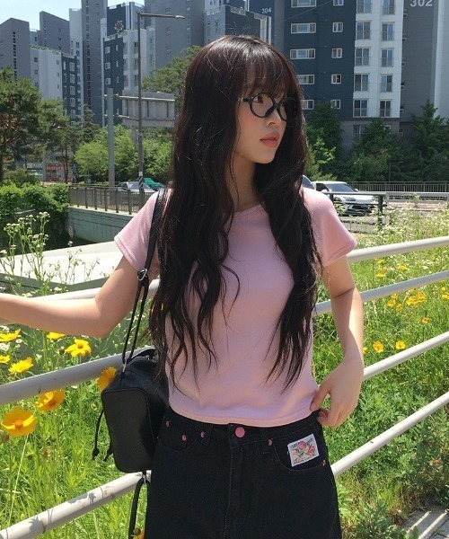 anyonemore(エニワンモア)の「ピンクレタリングバルーンワイド生デニムパンツ(デニムパンツ・レディース・ブラック・LARGE/MEDIUM/SMALL)」の11枚目の写真