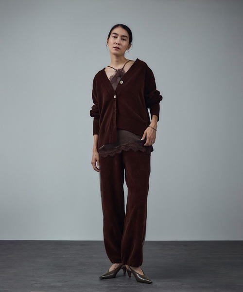 SALON adam et rope'（サロン アダム エ ロペ）の「パンツ-CreamyCotton /クリーミーコットン-（その他パンツ・レディース・ブラック/オフホワイト/ブラウン・FREE）」の9枚目の写真