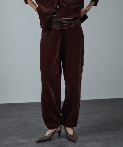 SALON adam et rope'（サロン アダム エ ロペ）の「パンツ-CreamyCotton /クリーミーコットン-（その他パンツ・レディース・ブラック/オフホワイト/ブラウン・FREE）」の8枚目の写真