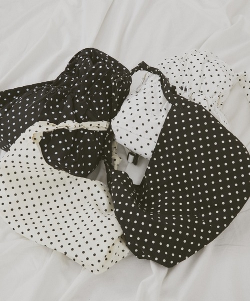 MERLOT（メルロー）の「【大容量】【A4サイズ、14inch以下のノートPC収納可能】デイリードットバッグパック（バックパック/リュック・レディース・ブラック/ホワイト・FREE）」の16枚目の写真