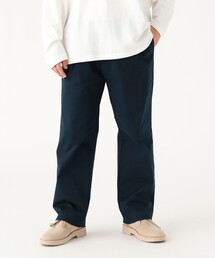 微起毛 1プリーツ チノ パンツ