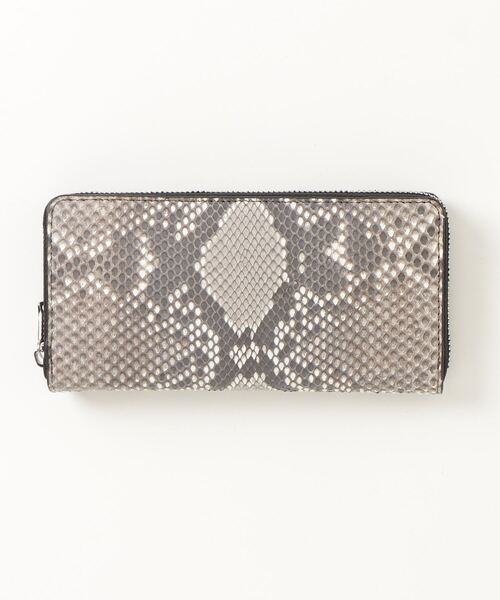 L.E.D.BITES（エルイーディーバイツ）の「パイソンラウンドジップ長財布（財布・メンズ・ブラック/パイソン・ONE SIZE）」の2枚目の写真