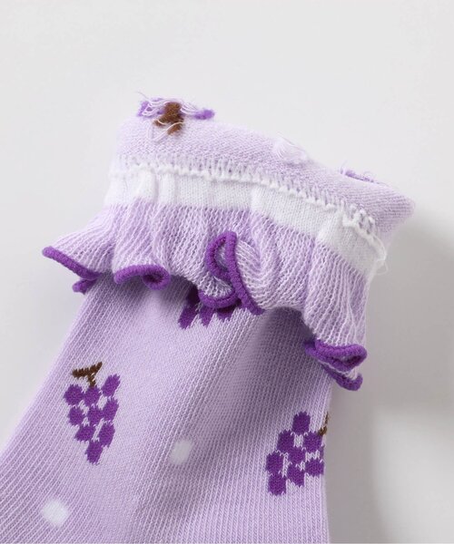 Ampersand（アンパサンド）の「フルーツ柄ソックス（ソックス/靴下・キッズ・レモンイエロー/アイボリー/ラベンダー・12/15 /18/21）」の5枚目の写真