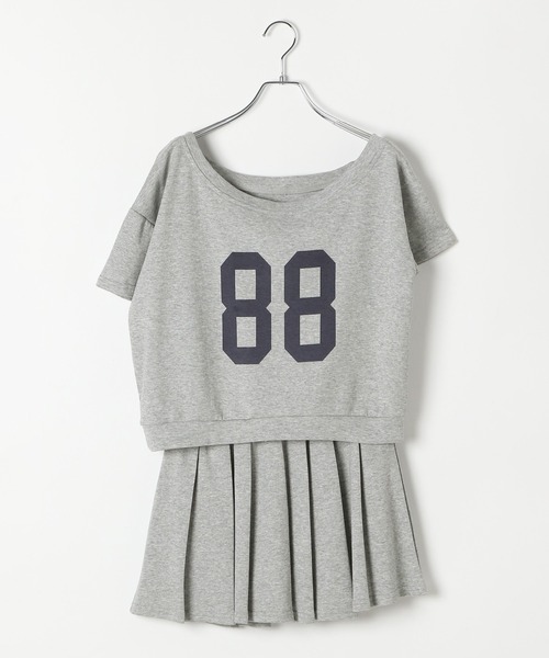 3.3 Field Trip （3.3フィールドトリップ）の「3.3 Field Trip／オフショルセットアップ（ワンピース・レディース・グレー/ネイビー・FREE）」の3枚目の写真