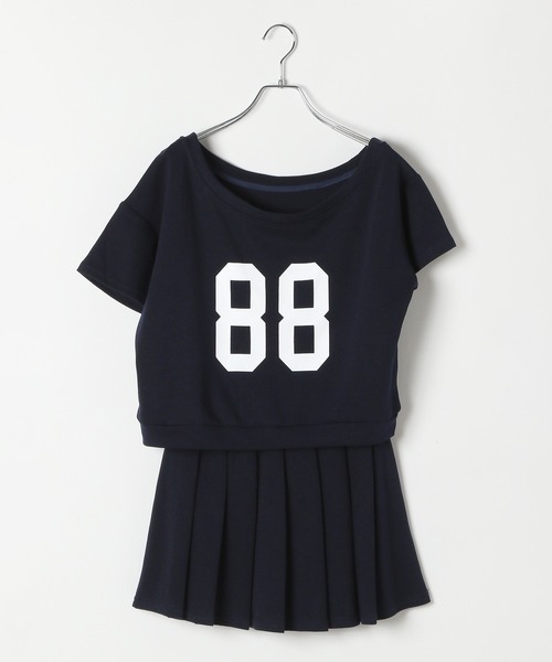 3.3 Field Trip （3.3フィールドトリップ）の「3.3 Field Trip／オフショルセットアップ（ワンピース・レディース・グレー/ネイビー・FREE）」の4枚目の写真