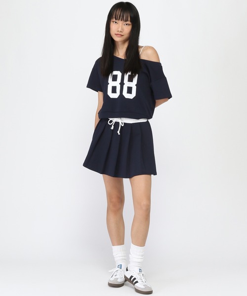 3.3 Field Trip （3.3フィールドトリップ）の「3.3 Field Trip／オフショルセットアップ（ワンピース・レディース・グレー/ネイビー・FREE）」の21枚目の写真