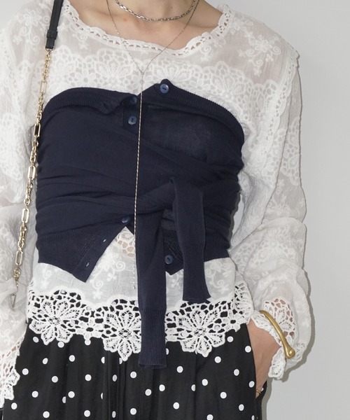 スリーブラップ ニットビスチェ chw25a027-ファッション通販サイト