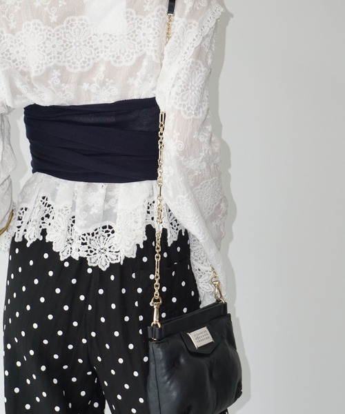 chuclla（チュクラ）の「スリーブラップ ニットビスチェ chw25a027（その他トップス・レディース・ネイビー/グレー・FREE）」の5枚目の写真