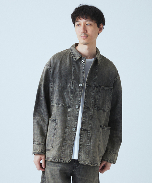 JOURNAL STANDARD(ジャーナルスタンダード)の「デニム カバーオール(カバーオール・メンズ・クリアブルー/ブラックミックス/コバルトブルー・LARGE/MEDIUM)」の5枚目の写真