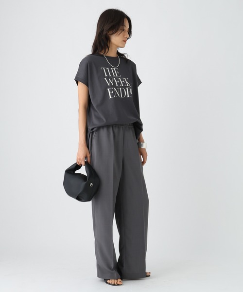 Elura（エルーラ）の「汗じみ軽減フレンチＴシャツ / 582764（Tシャツ/カットソー・レディース・ホワイト/ブラック/チャコールグレー/ライトオレンジ系/ブラウン・FREE）」の12枚目の写真