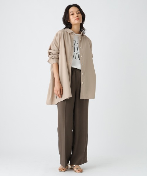 Elura（エルーラ）の「汗じみ軽減フレンチＴシャツ / 582764（Tシャツ/カットソー・レディース・ホワイト/ブラック/チャコールグレー/ライトオレンジ系/ブラウン・FREE）」の6枚目の写真