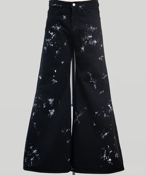 SHINYAKOZUKA(シンヤコヅカ)の「PAINTED ORDINARY CITY MASSIVE FLAIR(デニムパンツ・メンズ・ブラック/インディゴブルー・SMALL/MEDIUM/LARGE)」の2枚目の写真