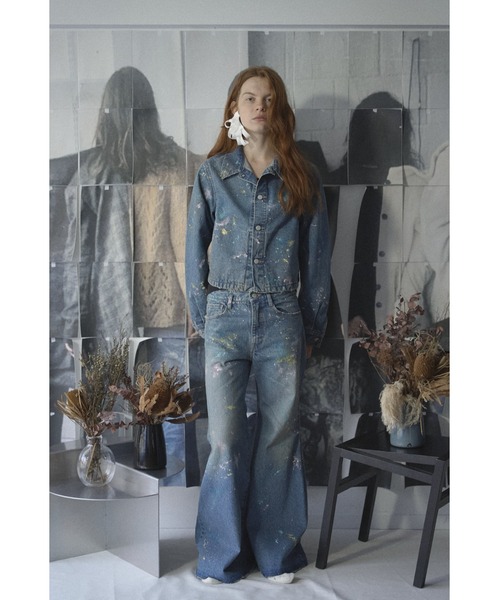 SHINYAKOZUKA(シンヤコヅカ)の「PAINTED ORDINARY CITY MASSIVE FLAIR(デニムパンツ・メンズ・ブラック/インディゴブルー・SMALL/MEDIUM/LARGE)」の4枚目の写真