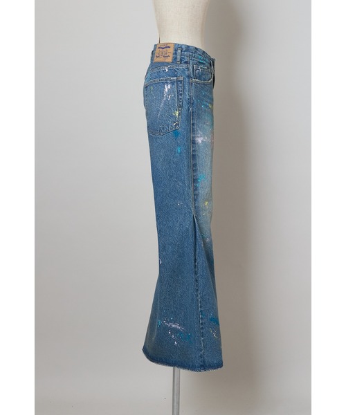 SHINYAKOZUKA(シンヤコヅカ)の「PAINTED ORDINARY CITY MASSIVE FLAIR(デニムパンツ・メンズ・ブラック/インディゴブルー・SMALL/MEDIUM/LARGE)」の5枚目の写真
