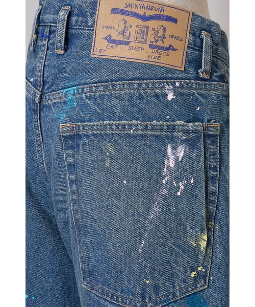 SHINYAKOZUKA(シンヤコヅカ)の「PAINTED ORDINARY CITY MASSIVE FLAIR(デニムパンツ・メンズ・ブラック/インディゴブルー・SMALL/MEDIUM/LARGE)」の7枚目の写真