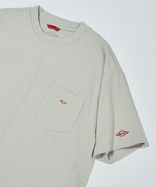 BALL（ボール）の「【BALL】冷感加工ポンチポケットTシャツ 55731（Tシャツ/カットソー・メンズ・モカ/ミント/ネイビー/グレイッシュベージュ/サックスブルー/ブラック/ホワイト/チャコールグレー・M/L/LL）」の5枚目の写真