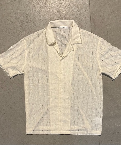 Otte(オッテ)の「パールシースルーシャツ(シャツ/ブラウス・メンズ・ブラック/ホワイト・MEDIUM/LARGE)」の7枚目の写真