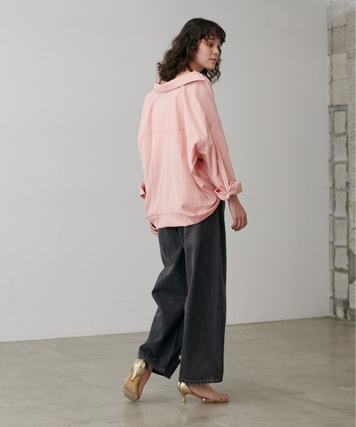 LARUTA（ラルータ）の「【LARUTA】スキッパー長袖シャツ（シャツ/ブラウス・レディース・ピンク/オフホワイト/チャコールグレー/その他2/その他1・FREE）」の7枚目の写真