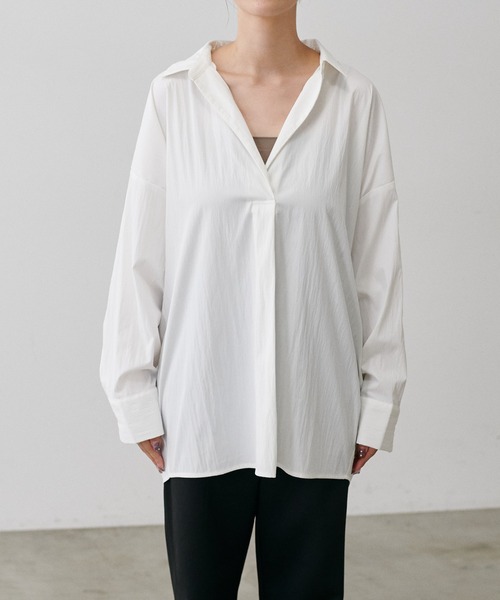 LARUTA（ラルータ）の「【LARUTA】スキッパー長袖シャツ（シャツ/ブラウス・レディース・ピンク/オフホワイト/チャコールグレー/その他2/その他1・FREE）」の22枚目の写真