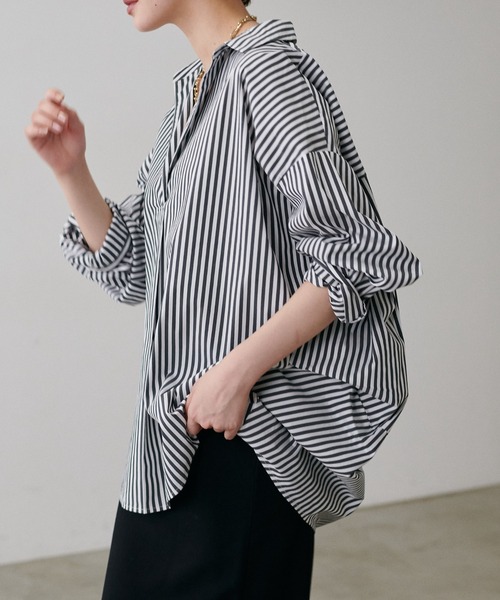LARUTA（ラルータ）の「【LARUTA】スキッパー長袖シャツ（シャツ/ブラウス・レディース・ピンク/オフホワイト/チャコールグレー/その他2/その他1・FREE）」の8枚目の写真