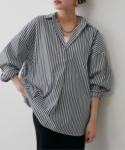 LARUTA（ラルータ）の「【LARUTA】スキッパー長袖シャツ（シャツ/ブラウス・レディース・ピンク/オフホワイト/チャコールグレー/その他2/その他1・FREE）」の11枚目の写真