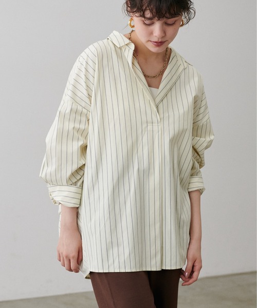 LARUTA（ラルータ）の「【LARUTA】スキッパー長袖シャツ（シャツ/ブラウス・レディース・ピンク/オフホワイト/チャコールグレー/その他2/その他1・FREE）」の16枚目の写真