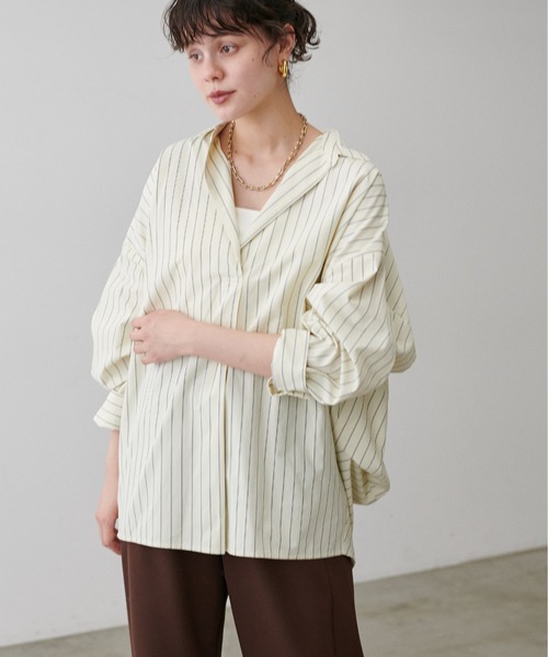 LARUTA（ラルータ）の「【LARUTA】スキッパー長袖シャツ（シャツ/ブラウス・レディース・ピンク/オフホワイト/チャコールグレー/その他2/その他1・FREE）」の17枚目の写真