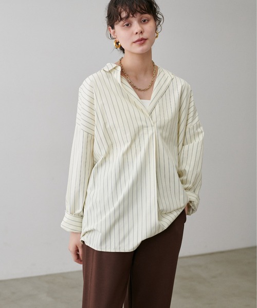 LARUTA（ラルータ）の「【LARUTA】スキッパー長袖シャツ（シャツ/ブラウス・レディース・ピンク/オフホワイト/チャコールグレー/その他2/その他1・FREE）」の18枚目の写真
