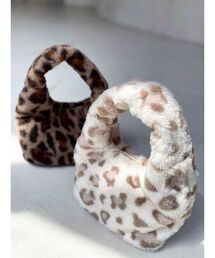 RESEXXY | レオパードフェイクファーバッグ(ハンドバッグ)