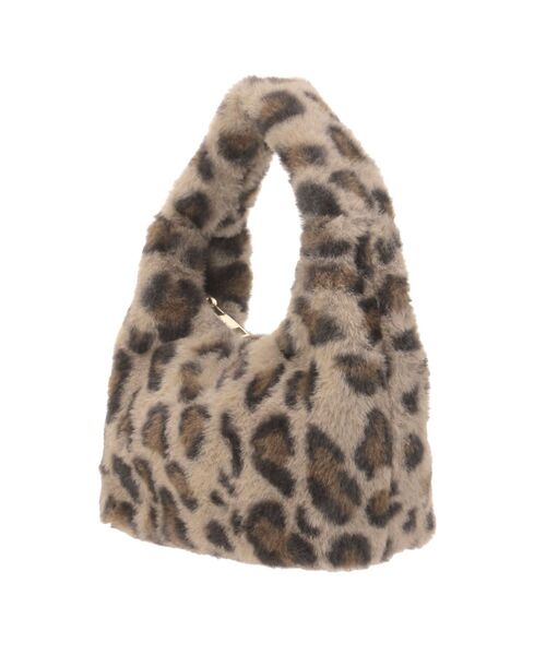 RESEXXY（リゼクシー）の「レオパードフェイクファーバッグ（ハンドバッグ・レディース・アイボリー/ブラウン・FREE）」の10枚目の写真