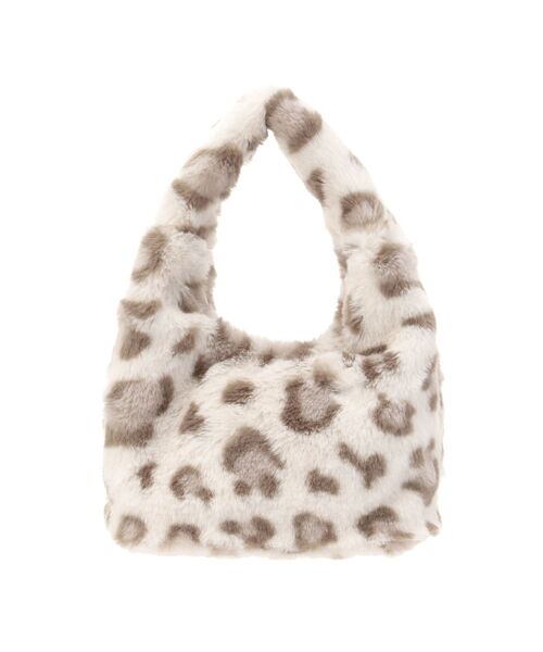 RESEXXY（リゼクシー）の「レオパードフェイクファーバッグ（ハンドバッグ・レディース・アイボリー/ブラウン・FREE）」の14枚目の写真