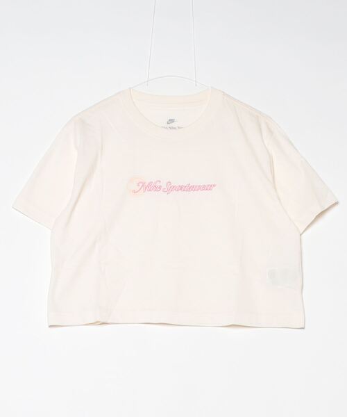 NIKE（ナイキ）の「ナイキ NIKE ナイキ  NSW クラブ S/S Tシャツ クロップ CC（Tシャツ/カットソー・レディース・パープル/アイボリー/ブラック・M/L）」の2枚目の写真