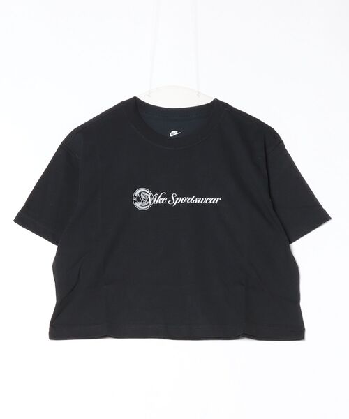 NIKE（ナイキ）の「ナイキ NIKE ナイキ  NSW クラブ S/S Tシャツ クロップ CC（Tシャツ/カットソー・レディース・パープル/アイボリー/ブラック・M/L）」の3枚目の写真