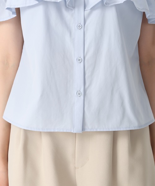 31 Sons de mode(トランテアン ソン ドゥ モード)の「2025秋冬新作 肩開きオフショルブラウス(シャツ/ブラウス・レディース・ブラウン/アイボリー/ブルー・フリ-)」の15枚目の写真