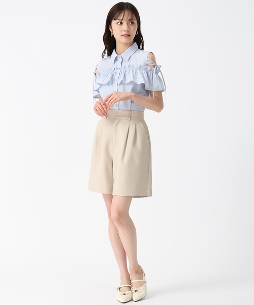 31 Sons de mode(トランテアン ソン ドゥ モード)の「2025秋冬新作 肩開きオフショルブラウス(シャツ/ブラウス・レディース・ブラウン/アイボリー/ブルー・フリ-)」の17枚目の写真