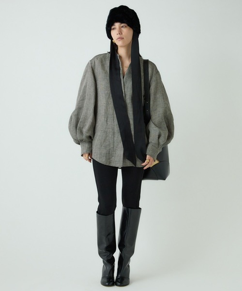 Chaos（カオス）の「Chaos(カオス)/ リネンパンプキンブラウス（シャツ/ブラウス・レディース・ブラック系その他/ベージュ系その他・FREE）」の7枚目の写真