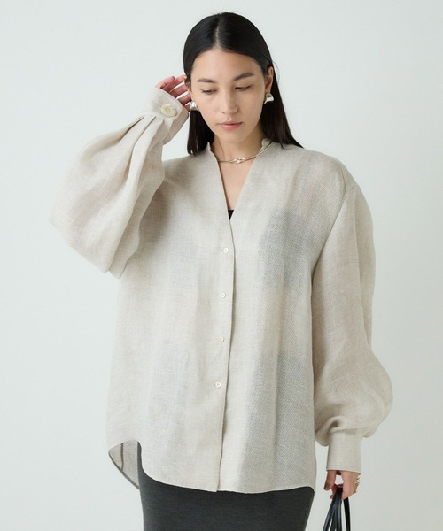 Chaos（カオス）の「Chaos(カオス)/ リネンパンプキンブラウス（シャツ/ブラウス・レディース・ブラック系その他/ベージュ系その他・FREE）」の22枚目の写真