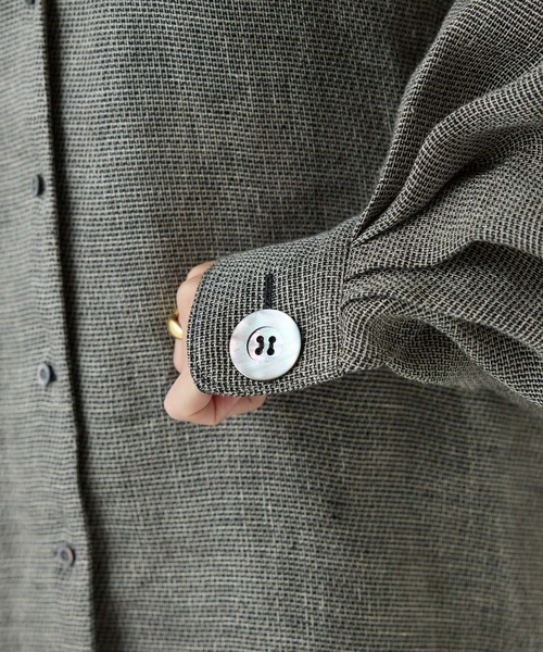 Chaos（カオス）の「Chaos(カオス)/ リネンパンプキンブラウス（シャツ/ブラウス・レディース・ブラック系その他/ベージュ系その他・FREE）」の3枚目の写真