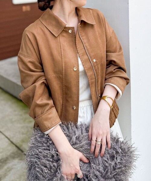 セール】《セットアップ対応》フェイクスエードブルゾン（ブルゾン